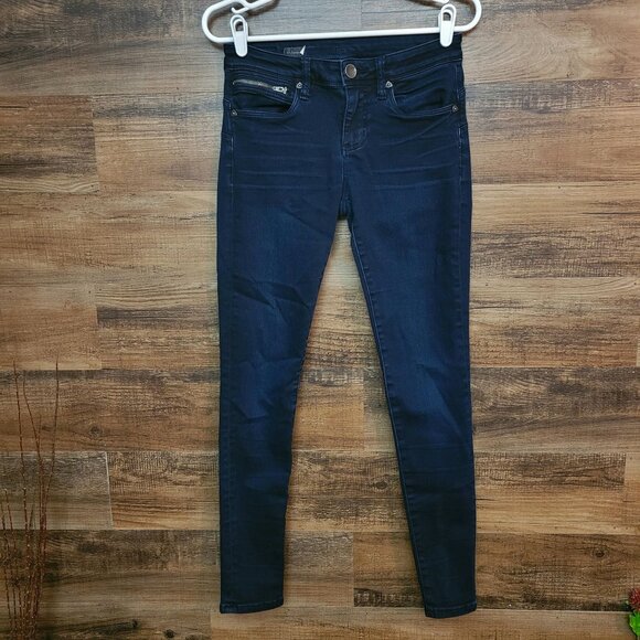 Kut From The Kloth Jeans Size 2 Mia Toothpick Skinny Black Low Rise Stretch - Picture 1 of 12